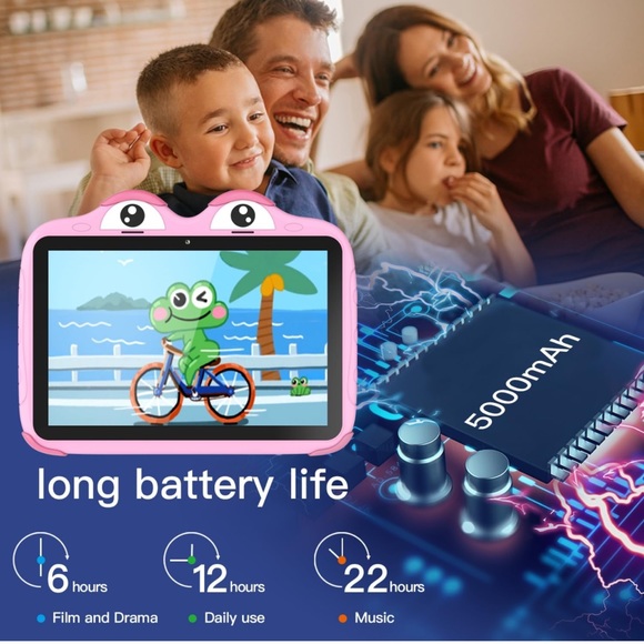 okulaku Kids Tablet 10 inch Android with case (pink) - Picture 3 of 4